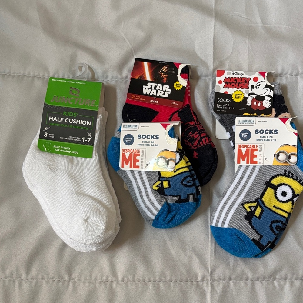 Kids novelty character Cushion Socks -multi color